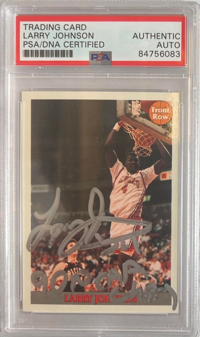 Larry Johnson auto inscribed 1992 Front Row #1 RC UNLV PSA Encapsulated: Larry Johnson auto inscribed 1992 Front Row #1 RC UNLV PSA Encapsulated Larry Johnson auto inscribed 1992 Front Row #1 RC UNLV PSA Encapsulated RBJ no:7369521135704