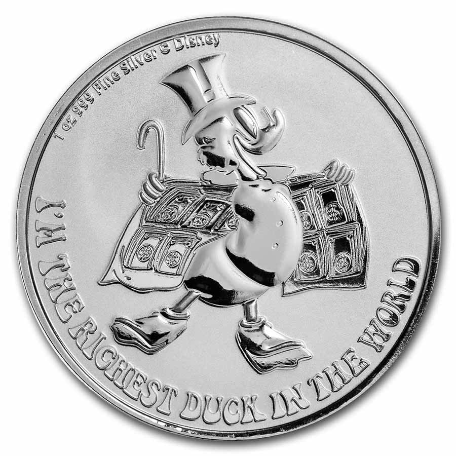 2022 Niue 1 oz Silver $2 Disneys Scrooge McDuck BU (1 of 4)