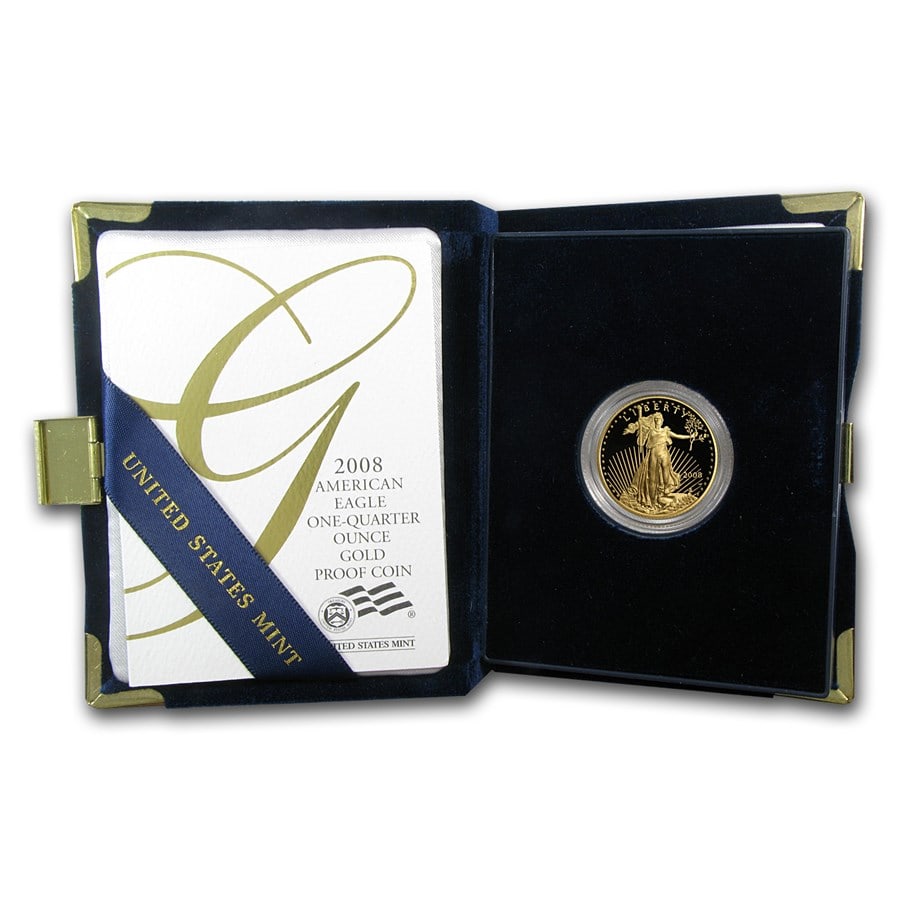 2008-W 1/4 oz Proof American Gold Eagle (w/Box & COA) (1 of 3)