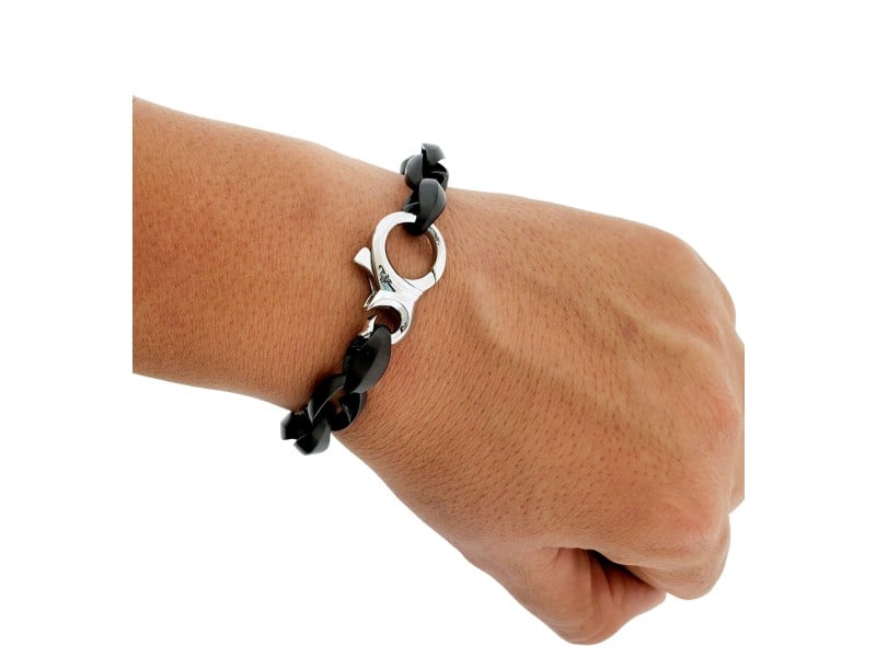 Stephen Webster mens Thorn Large Oval Bracelet In Steel: Stephen Webster mens Thorn Large Oval Bracelet In Steel Item Specifics: Base Metal: Stainless Steel Brand: Stephen Webster Color: Black Country/Region of Manufacture: United Kingdom Main Stone: No