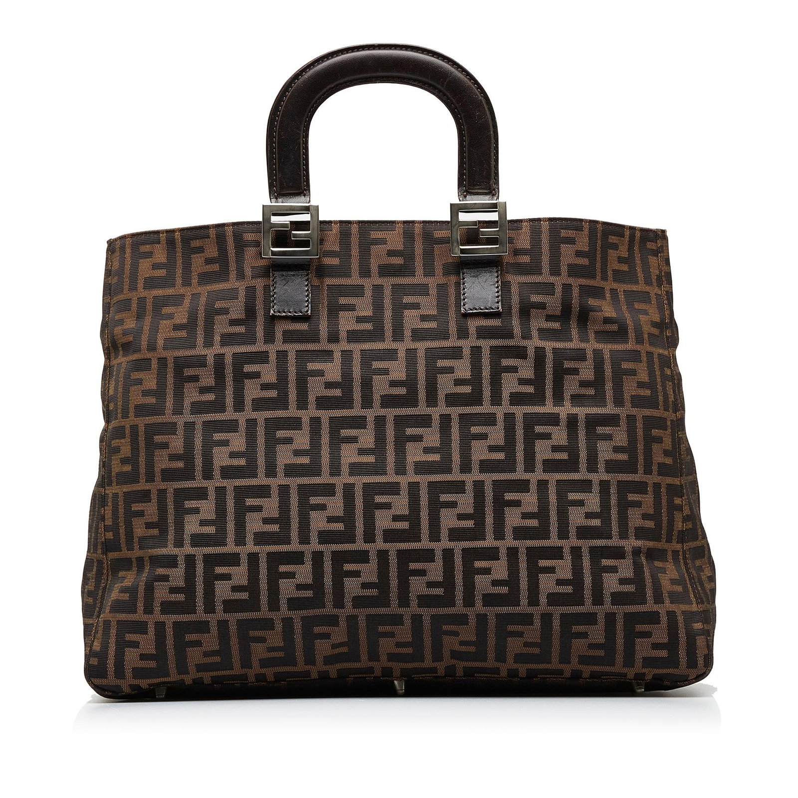 Fendi Zucca Tote: Fendi Zucca Tote Founded in 1925, the high Italian fashion house of Fendi is renowned for their quality, glamour, and uniquely-creative designs. Fendi?s FF logo print is making a comeback by re-introd