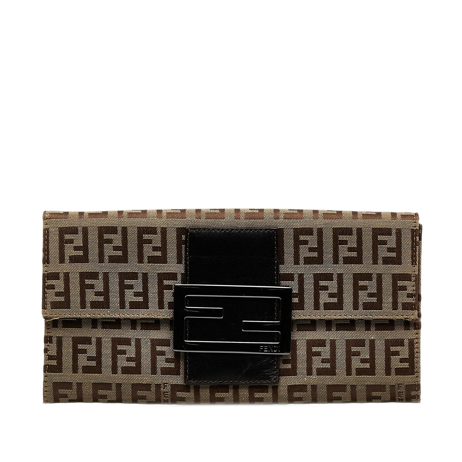 Fendi Zucchino Canvas Continental Wallet: Fendi Zucchino Canvas Continental Wallet Founded in 1925, the high Italian fashion house of Fendi is renowned for their quality, glamour, and uniquely-creative designs. Fendi?s FF logo print is making