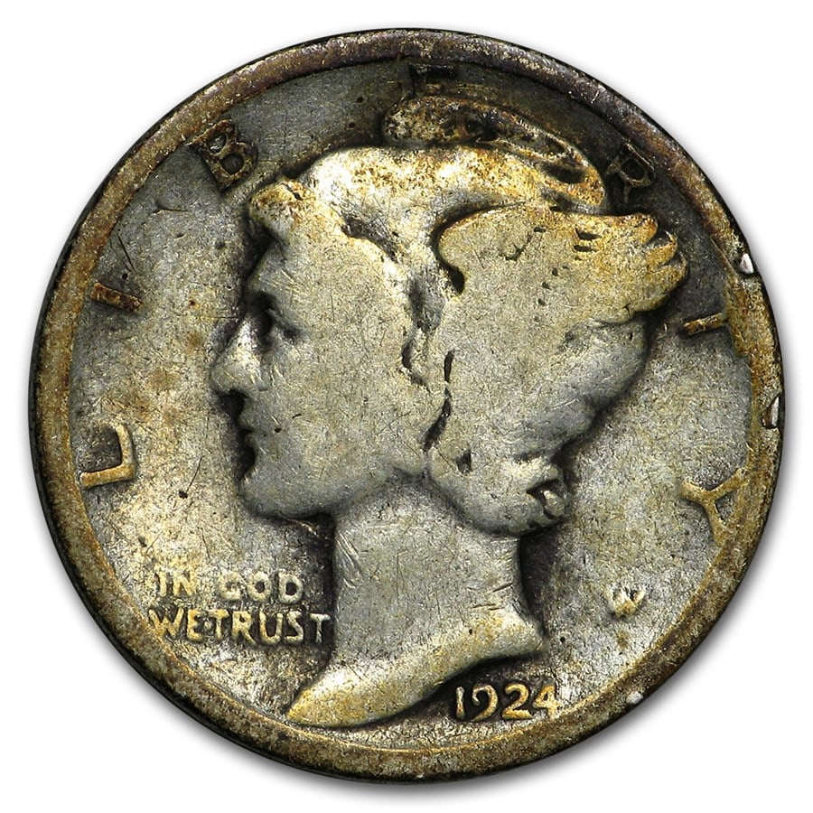 1924 Mercury Dime Good/Fine (1 of 2)