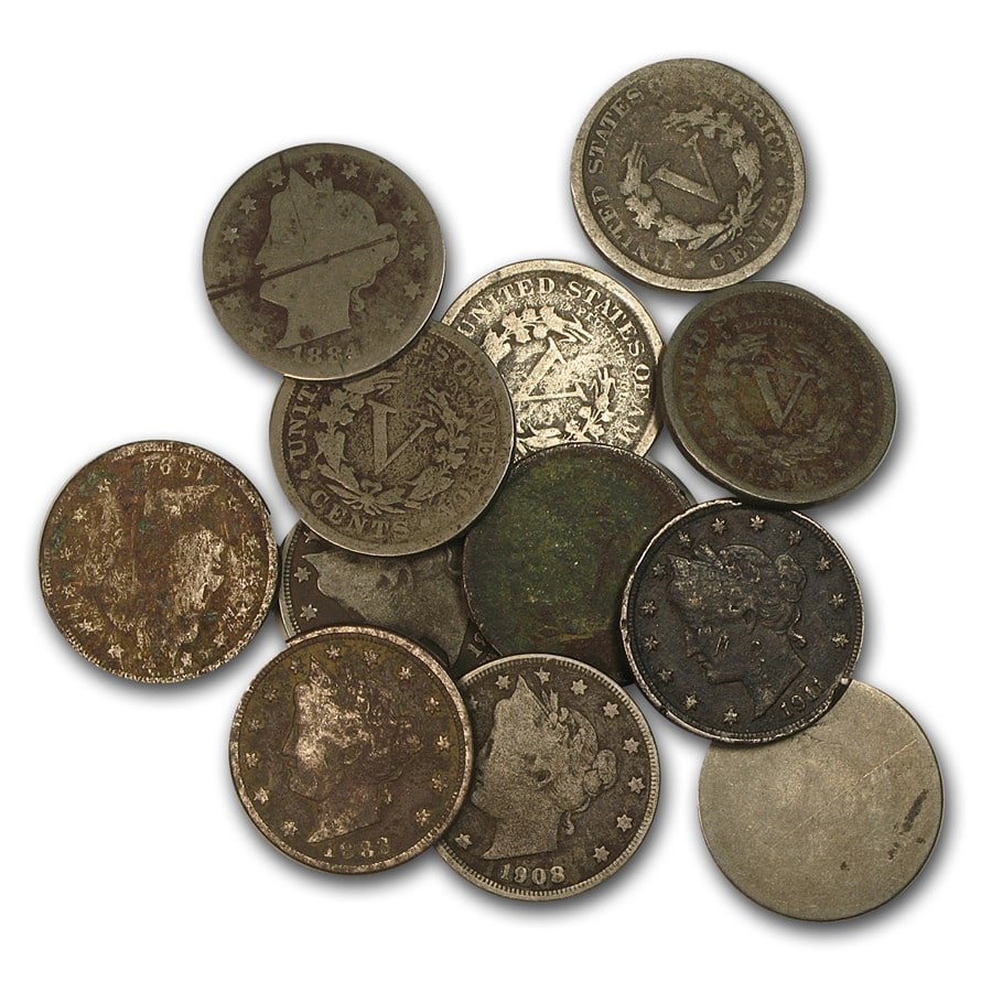 1883-1912 Liberty Head V Nickel Culls (1 of 3)