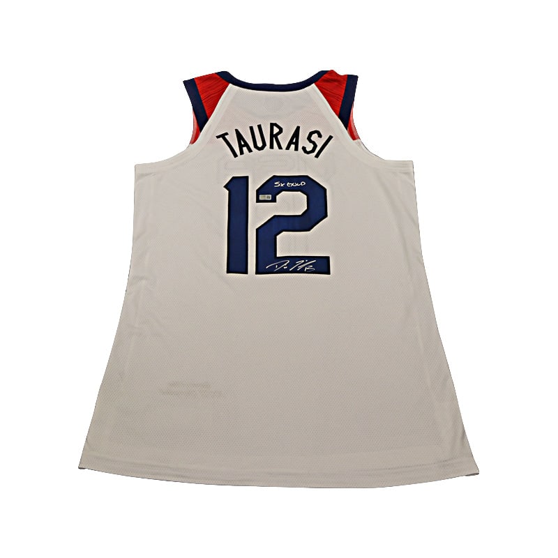 diana taurasi team usa autographed 2020 olympics authentic white jersey w/ 5x gold inscription (cx (1 of 3)