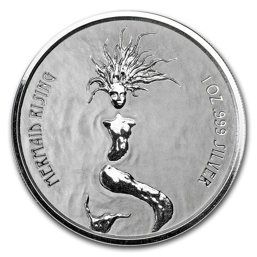 2018 Fiji 1 oz Silver Mermaid Rising BU (1 of 2)
