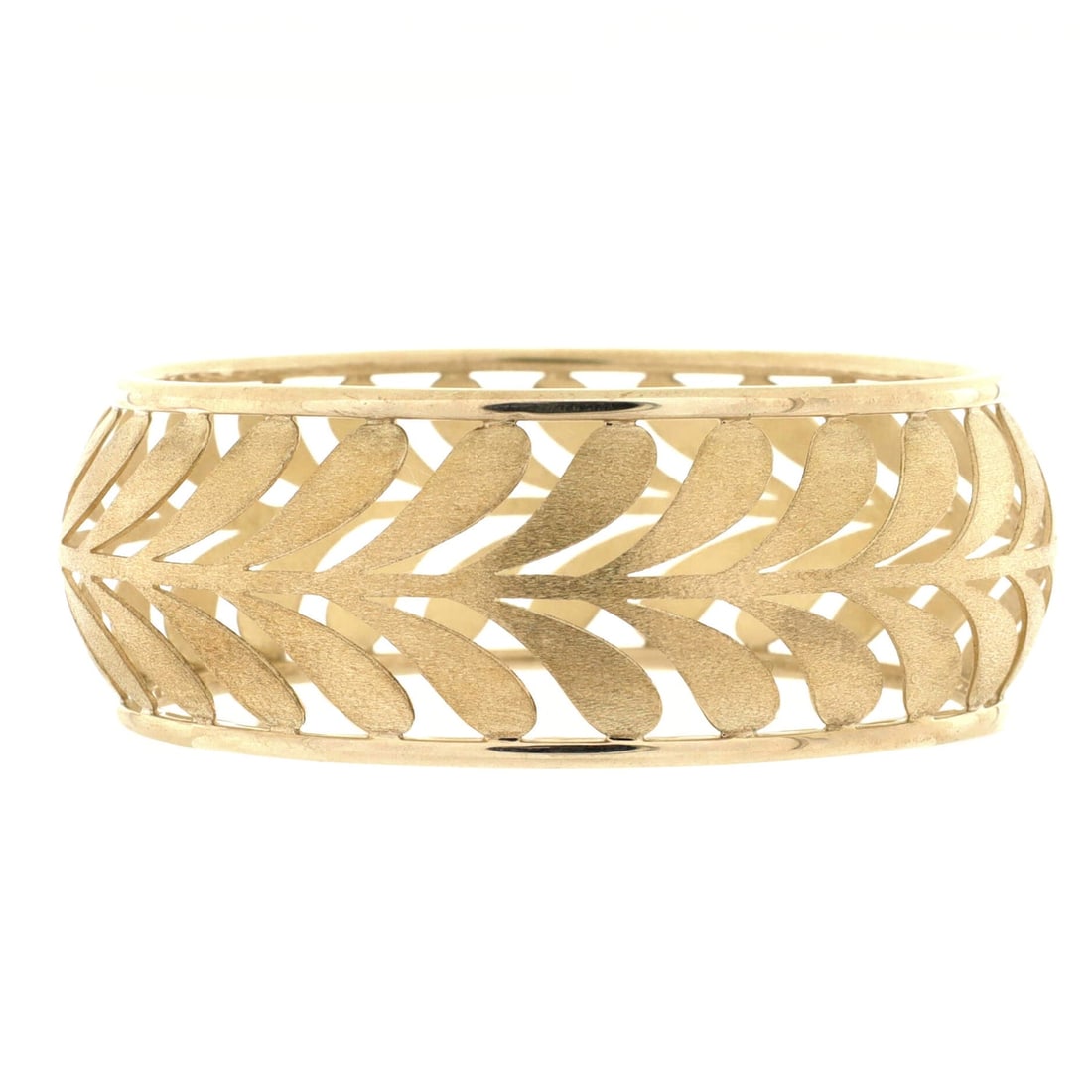 Tiffany & Co. Paloma Picasso Villa Palm Leaf Bangle Bracelet Sterling Silver Wide (1 of 3)
