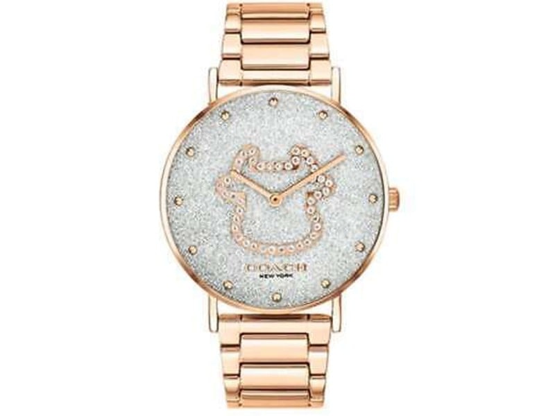 Coach womens Perry: Coach womens Perry Product Code: 14503708-39B2A Brand: Coach Condition: Never Worn Stainless steel case, Stainless steel bracelet, Silver dial, Quartz movement, Scratch resistant mineral coated, Water