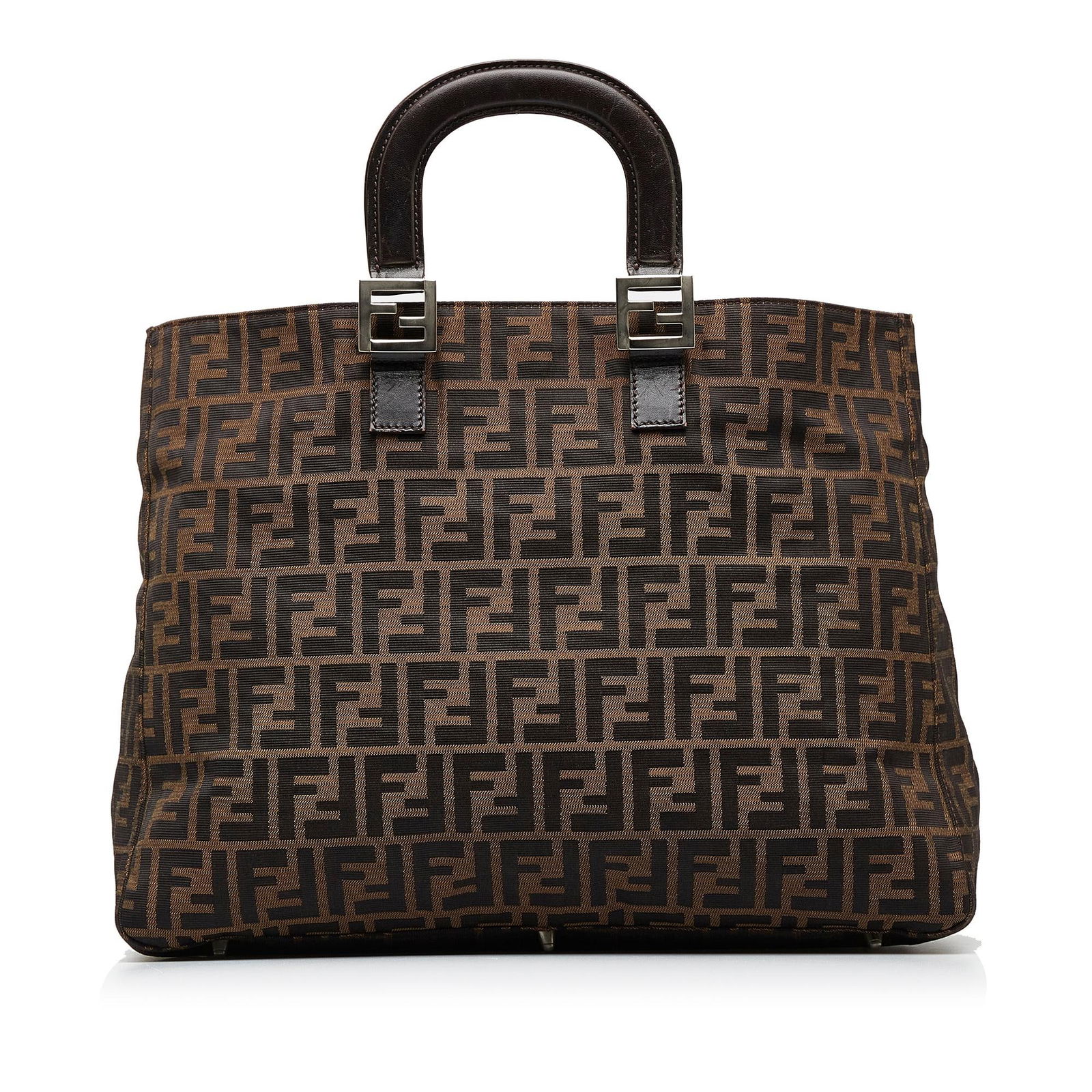 Fendi Zucca Tote: Fendi Zucca Tote Founded in 1925, the high Italian fashion house of Fendi is renowned for their quality, glamour, and uniquely-creative designs. Fendi?s FF logo print is making a comeback by re-introd