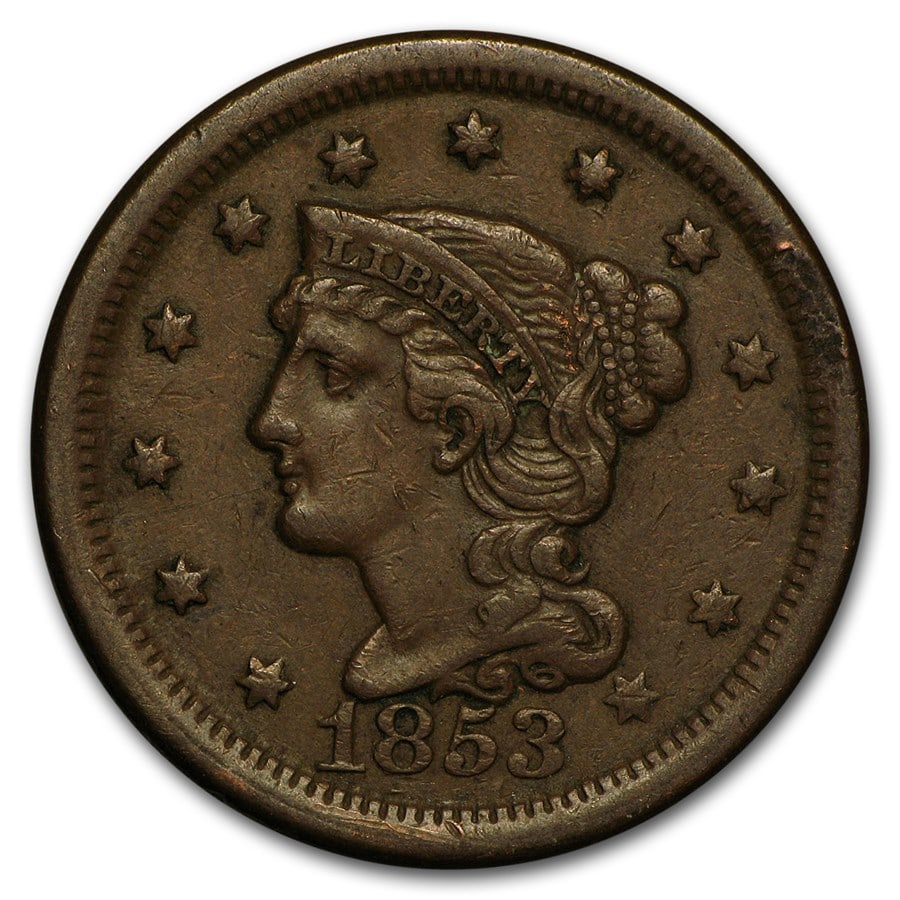 1853 Large Cent VF (1 of 2)