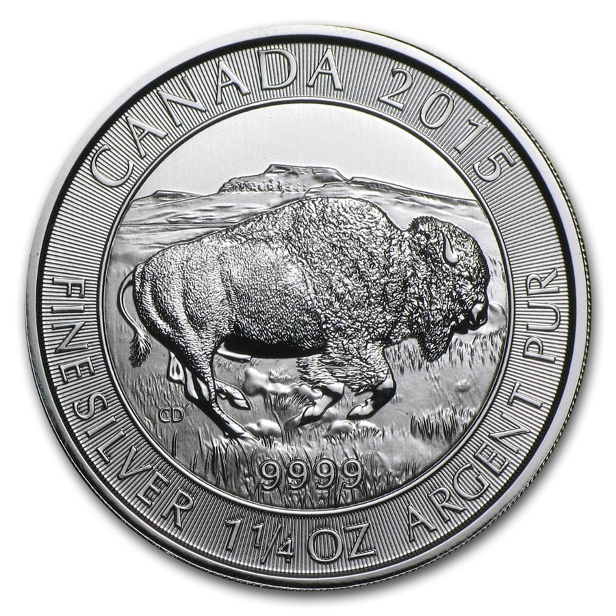 2015 Canada 1.25 oz Silver $8 Bison BU (1 of 3)