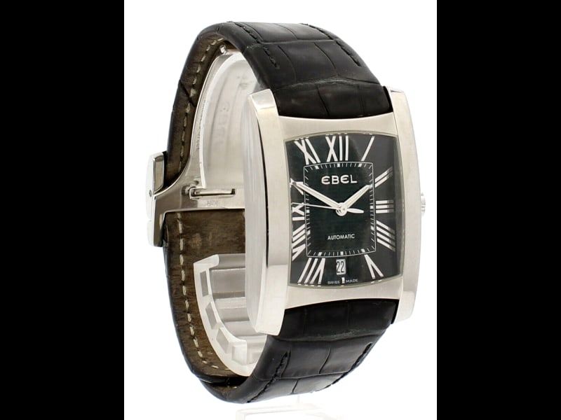 EBEL Brasilia Stainless Steel Automatic Black Dial mens Watch (1 of 5)