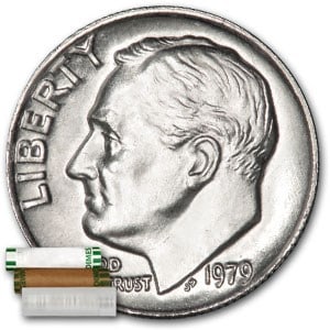 1979 Roosevelt Dime 50-Coin Roll BU (1 of 1)