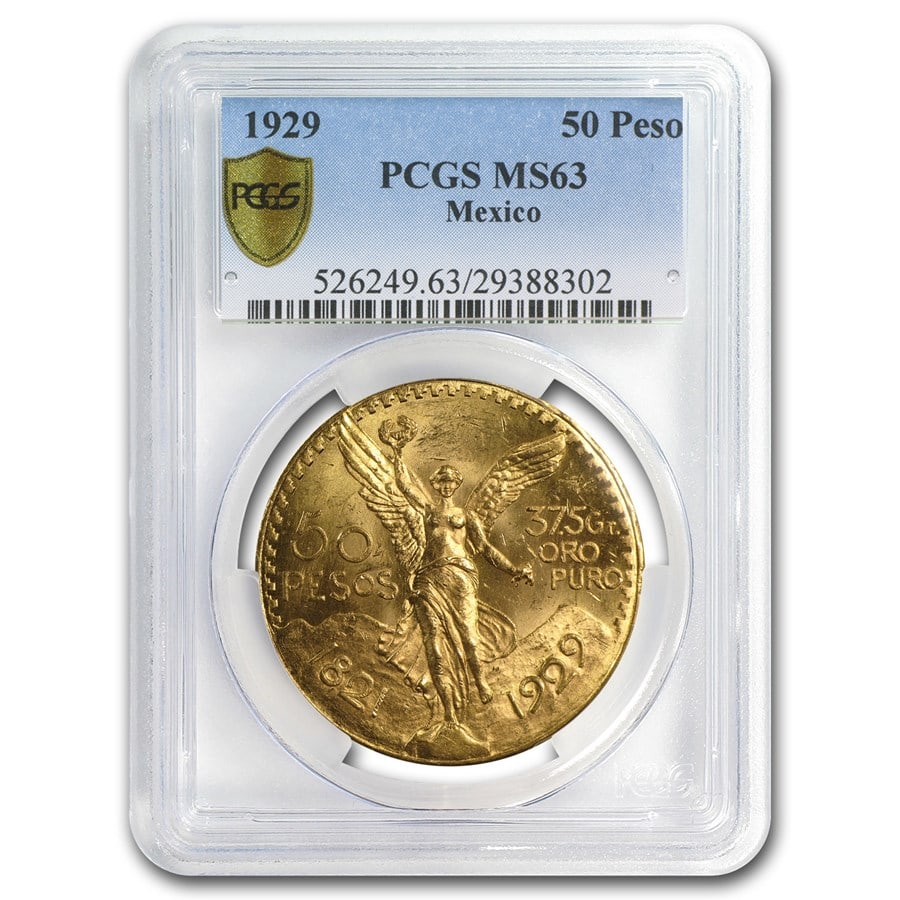 1929 Mexico Gold 50 Pesos MS-63 PCGS (1 of 3)