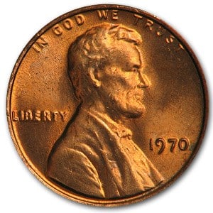 1970 Lincoln Cent BU (Red) (1 of 2)