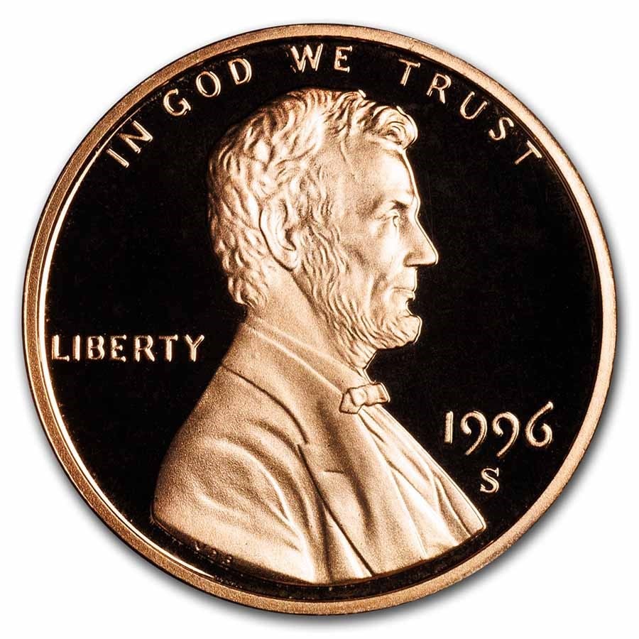 1996-S Lincoln Cent Gem Proof (Red) (1 of 2)
