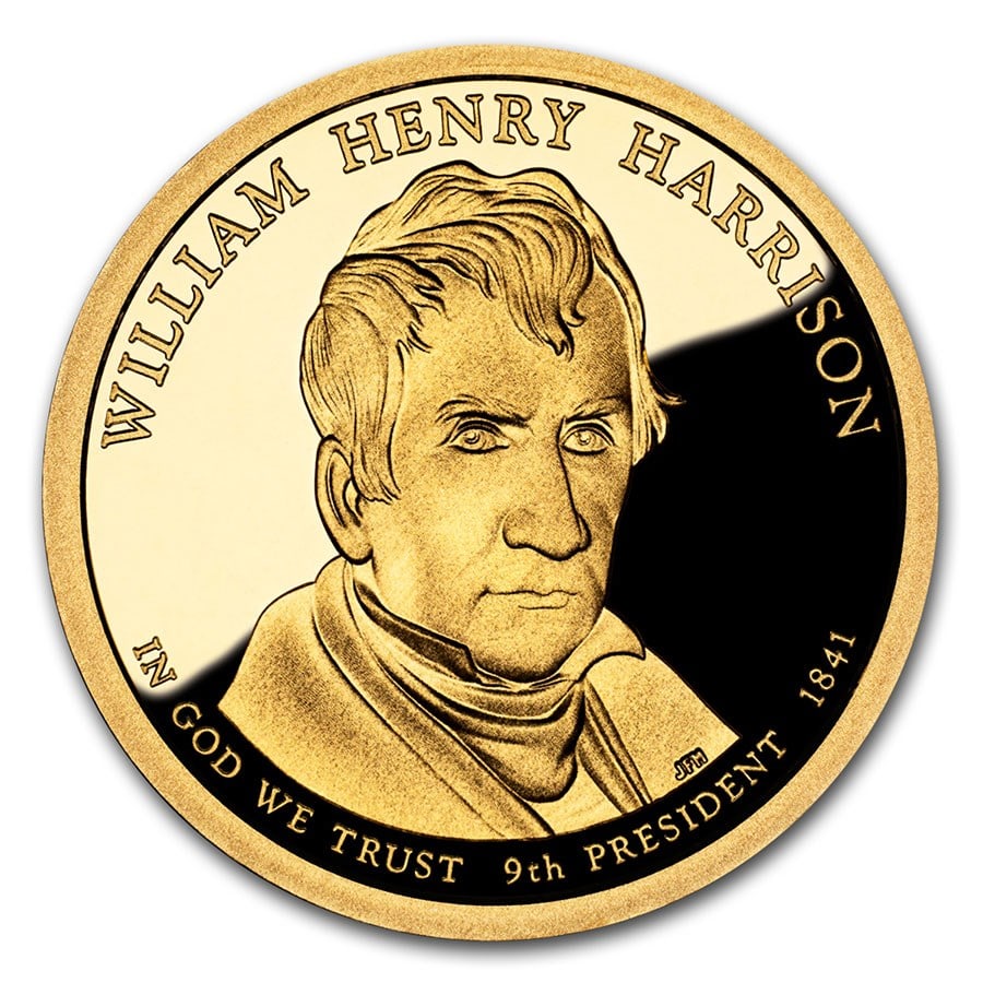 2009-S William Harrison Presidential Dollar Proof: 2009-S William Harrison Presidential Dollar Proof Product ID: 53758 Year: 2009 Grade: Proof Grade Service: None Denomination: $1.00 Mint Mark: S - San Francisco Metal Content: 0 troy oz <