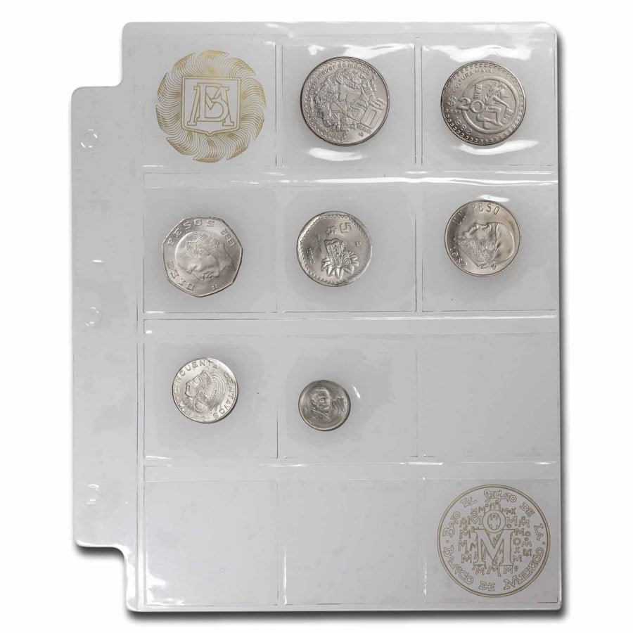 1982 Mexico 20 Centavos-50 Pesos 7-Coin Mint Set (1 of 2)