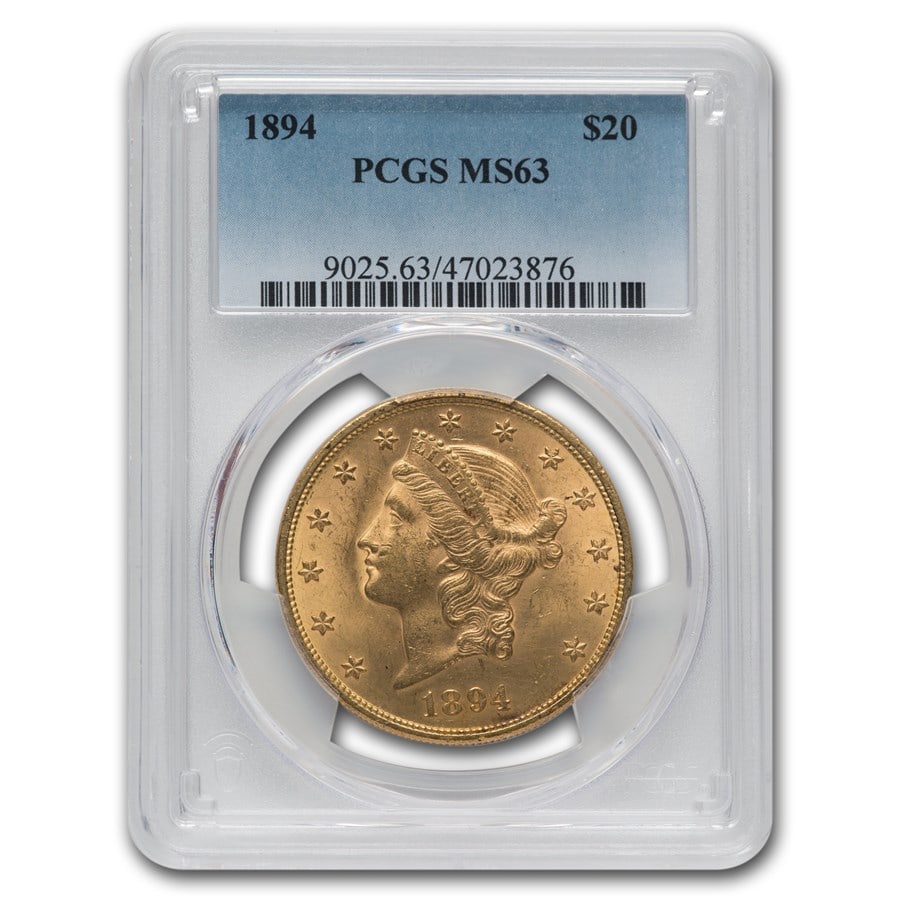 1894 $20 Liberty Gold Double Eagle MS-63 PCGS (1 of 3)