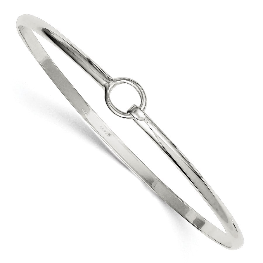 Sterling Silver Bangle Bracelet: Sterling Silver Bangle Bracelet Product Id: 99858 Metal: Sterling Silver Purity: .925 Finish: Polished Chain Width: 3.75 mm