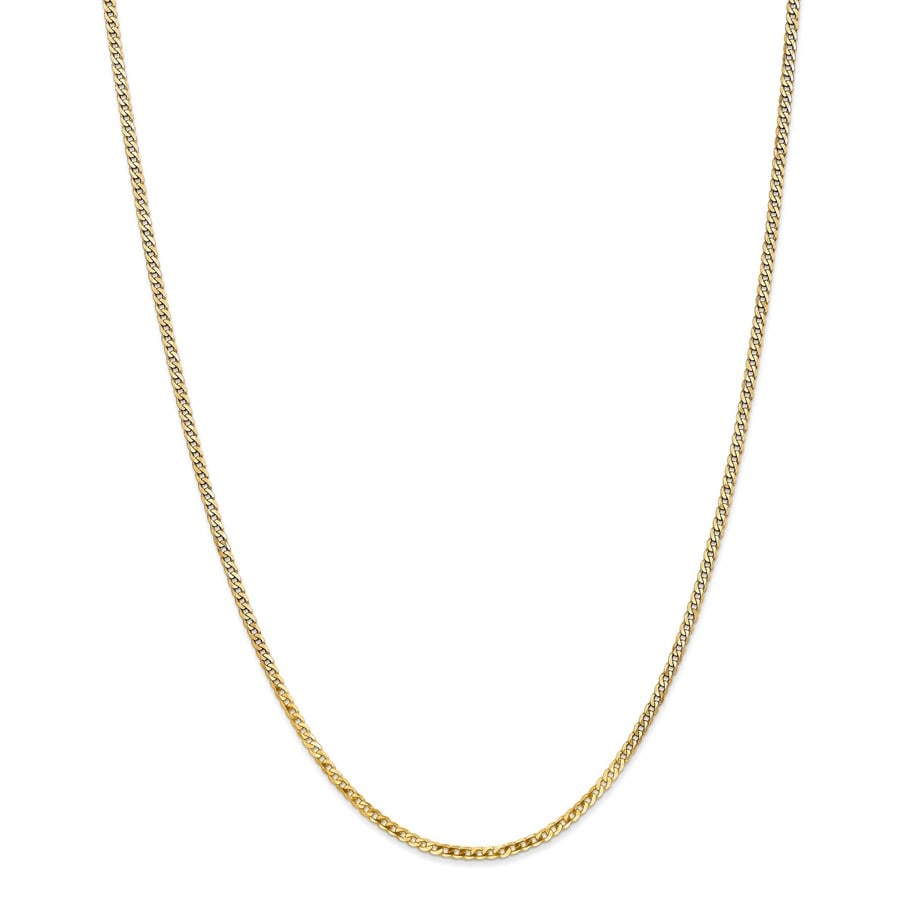 14k 2.2 mm Beveled Curb Chain Necklace - 20 in. (1 of 3)