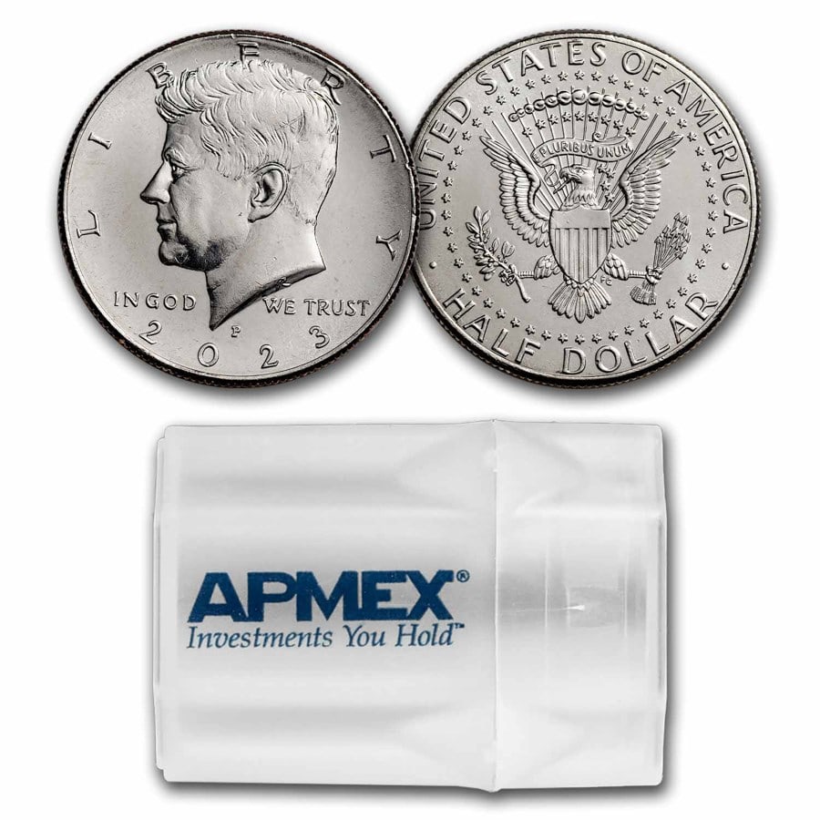2023-P Kennedy Half Dollar 20-Coin Roll BU (1 of 3)