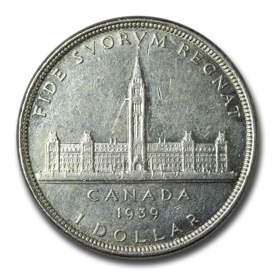 1939 Canada Silver Dollar Royal Visit AU (1 of 2)