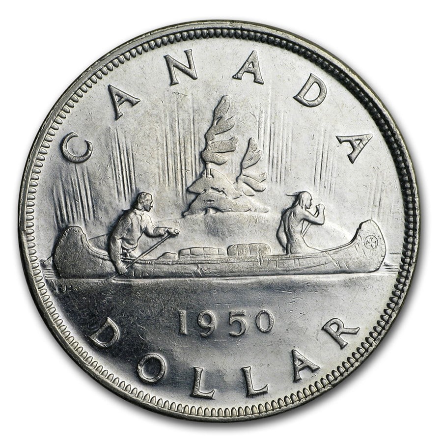 1950 Canada Silver Dollar George VI AU (1 of 2)
