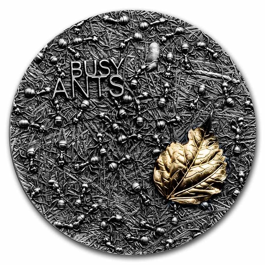 2022 Republic of Ghana 2 oz Silver Nature Architects: Busy Ants (1 of 8)