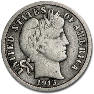 1913 Barber Dime Fine (1 of 2)