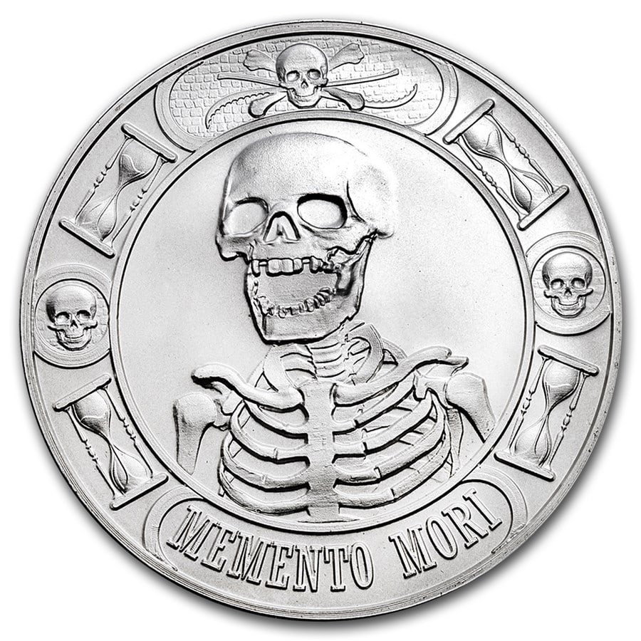 1 oz Silver Round - Memento Mori (Anonymous Mint) (1 of 2)