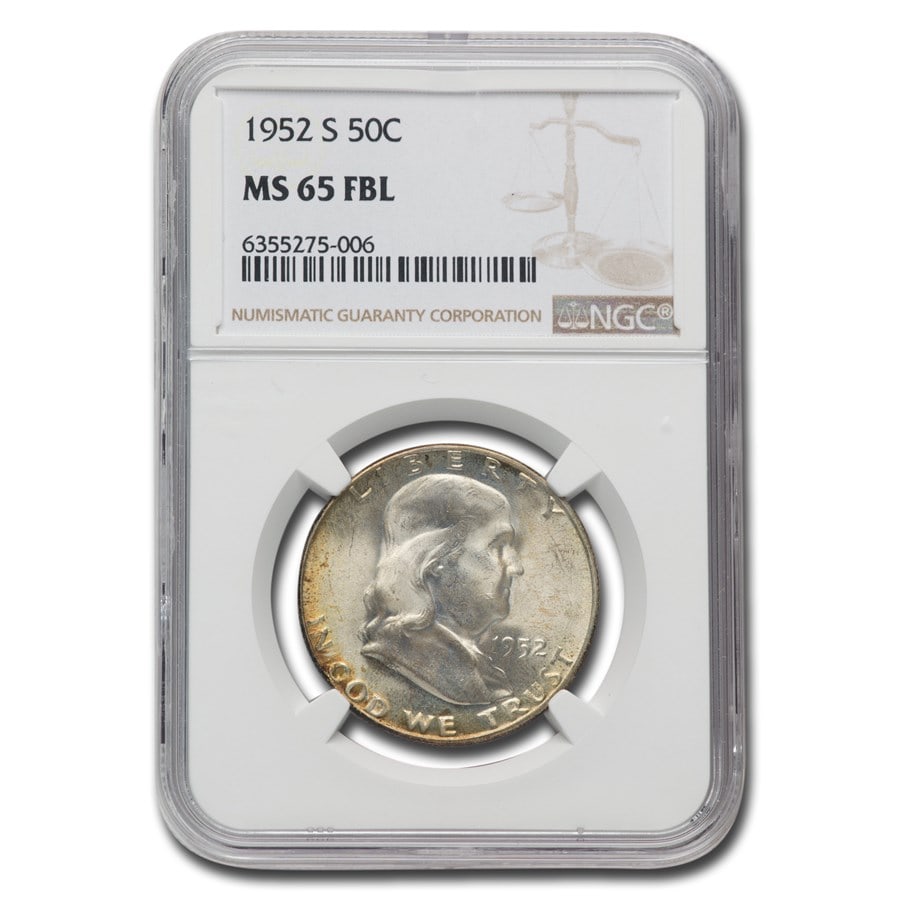 1952-S Franklin Half Dollar MS-64 NGC (FBL) (1 of 3)