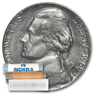 1969-D Jefferson Nickel 40-Coin Roll BU: 1969-D Jefferson Nickel 40-Coin Roll BU Product ID: 25765 Year: 1969 Grade: Brilliant Unc Grade Service: None Denomination: 5 Cents Mint Mark: D - Denver Metal Content: 0 troy oz