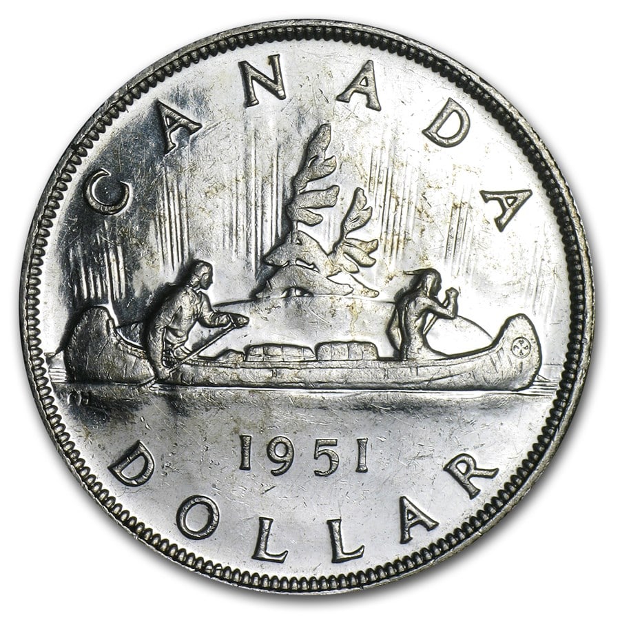 1951 Canada Silver Dollar George VI BU (1 of 2)