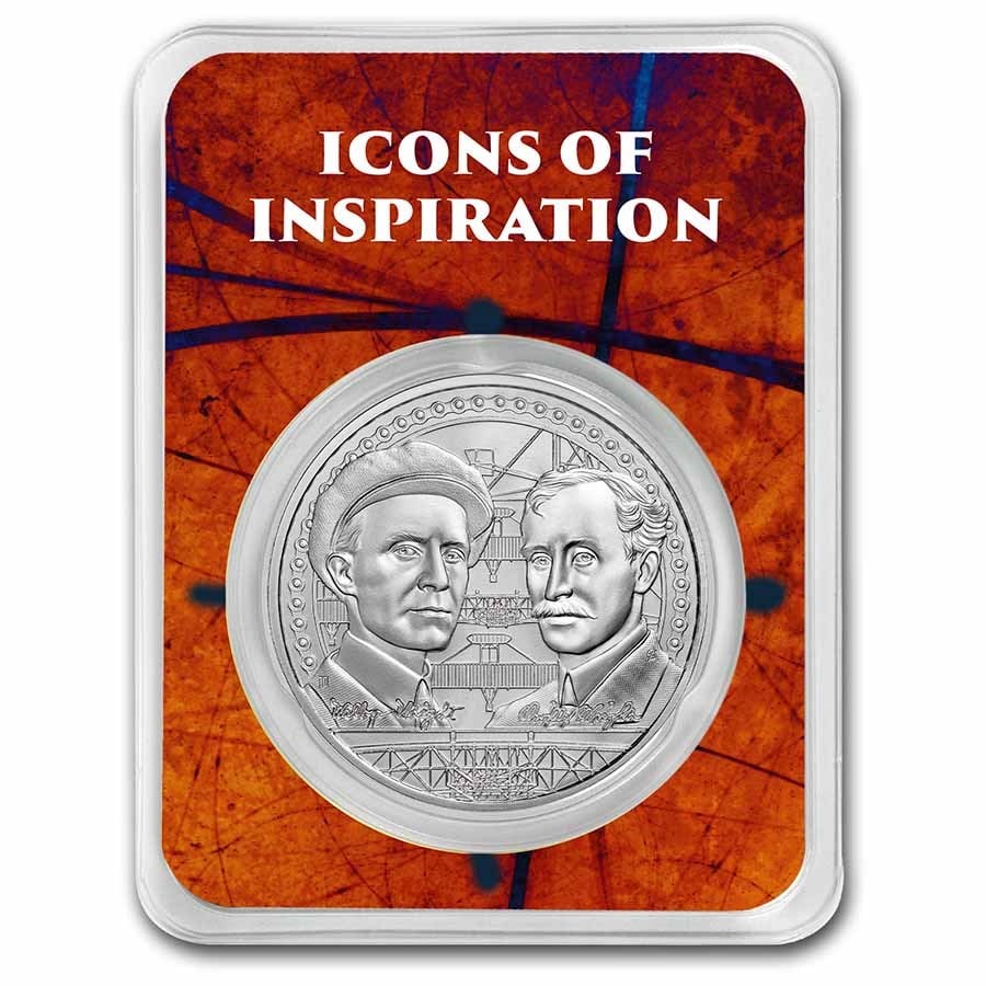 2022 Niue 1 oz Silver Icons of Inspiration: Wright Brothers (TEP): 2022 Niue 1 oz Silver Icons of Inspiration: Wright Brothers (TEP) Product ID: 255069 Year: 2022 Grade: Brilliant Unc Grade Service: Other Denomination: 2 Dollars Mint Mark: N/A - Not Available