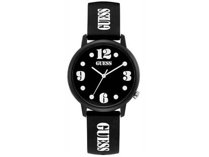 Guess mens Classic: Guess mens Classic Stainless steel case, Rubber Strap, Black dial, Quartz movement, Scratch resistant mineral, Water resistant up to 1 ATM - 10 meters - 33 feet Product Code: V1042M3-39B2A Brand: Gues