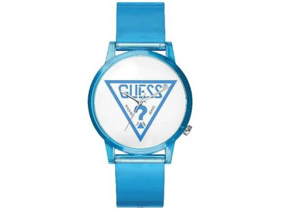 Guess womens Classic: Guess womens Classic Stainless steel case, Rubber strap, White dial, Quartz movement, Scratch resistant mineral, Water resistant up to 3 ATM - 30 meters - 100 feet Product Code: V1018M5-39B2A Brand: G