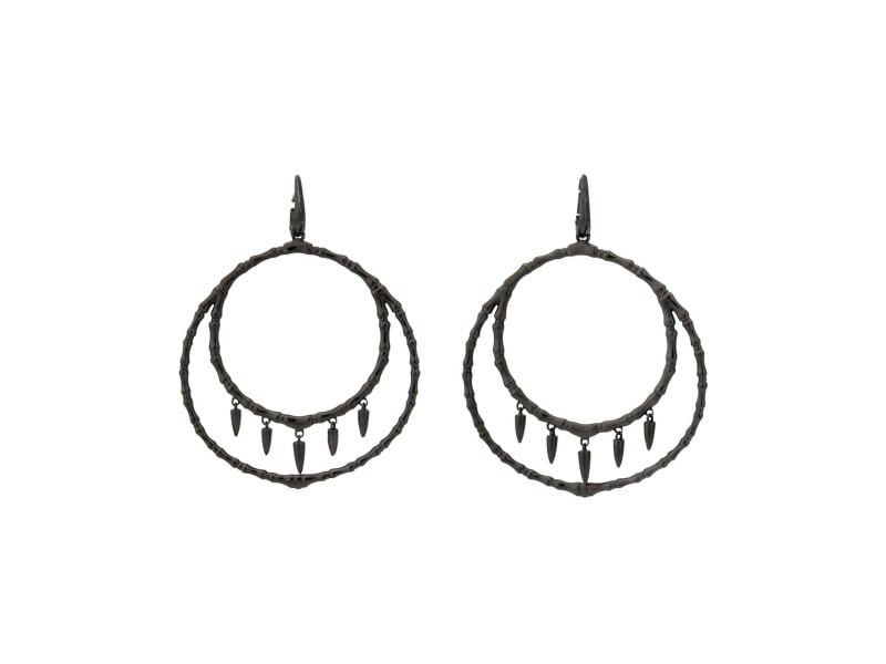 Stephen Webster 925 Sterling Silver Black Jewels Verne Bone Hoop Earrings: Stephen Webster 925 Sterling Silver Black Jewels Verne Bone Hoop Earrings Stephen Webster 925 Sterling Silver Black Jewels Verne Bone Hoop Earrings Features: Brand: Stephen Webster Gender: Womens Cond