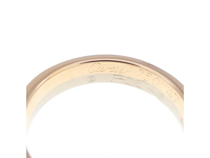 Cartier 18K Pink White Gold 2 Heart US 4.5 Ring E0762 (1 of 4)