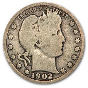 1902 Barber Quarter Good/VG (1 of 2)