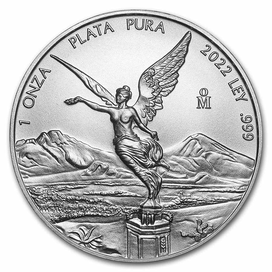 2022 Mexico 1 oz Silver Libertad BU: 2022 Mexico 1 oz Silver Libertad BU Product ID: 252480 Year: 2022 Grade: Brilliant Unc Grade Service: None Mint Mark: Mo - Mexico City Metal Content: 1 troy oz Purity: .999 Thick