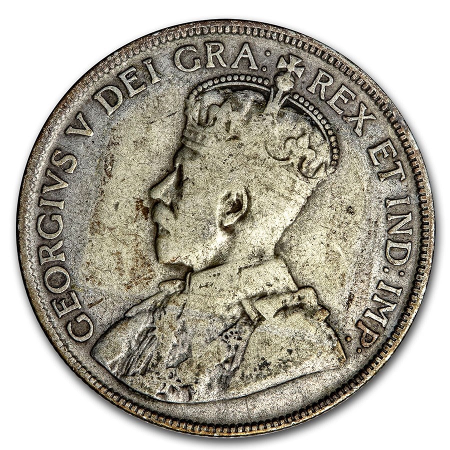 1912-1919 Canada Silver 50 Cents George V Avg Circ (1 of 2)