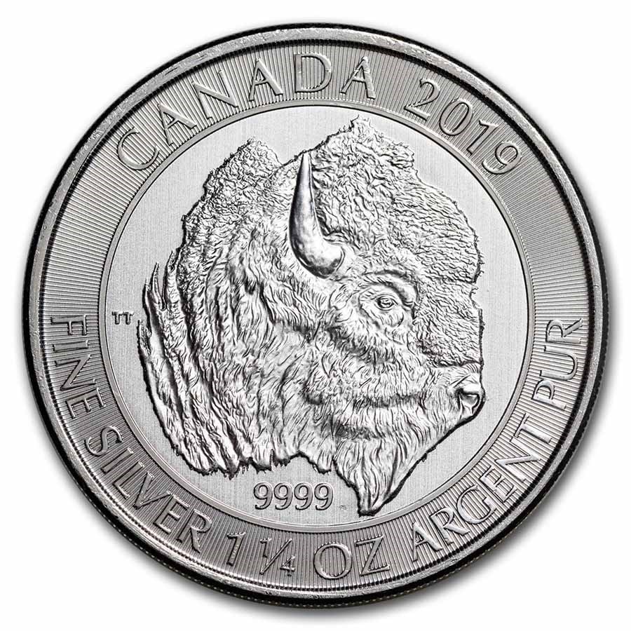 2019 Canada 1.25 oz Silver $8 Bison BU (Abrasions) (1 of 2)