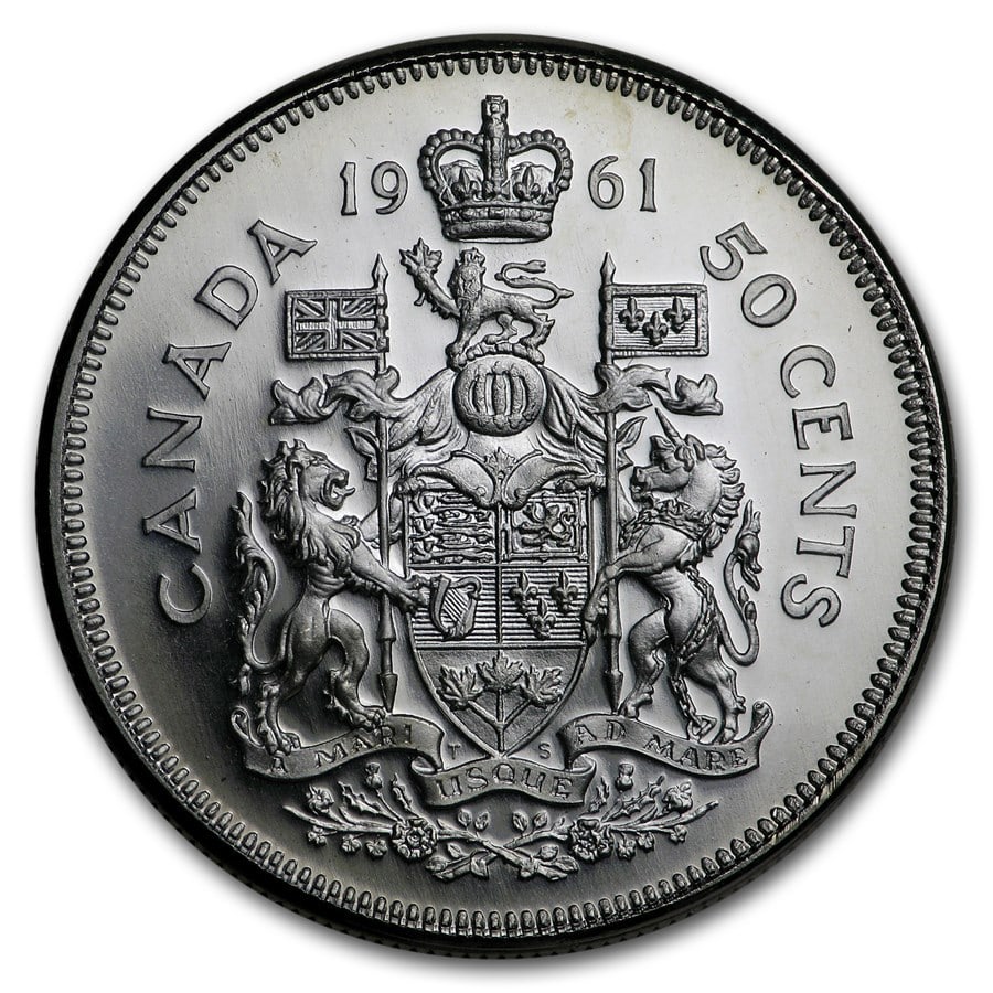 1961 Canada Silver 50 Cents Elizabeth II BU/Prooflike (1 of 2)