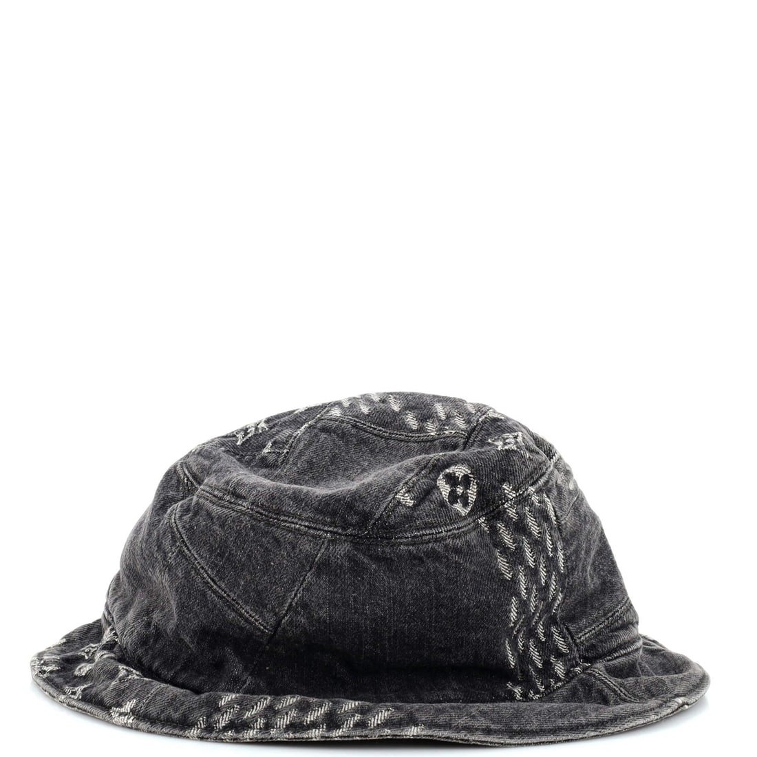 Louis Vuitton Nigo Sun Hat Limited Edition Giant Damier and Monogram Denim: Louis Vuitton Nigo Sun Hat Limited Edition Giant Damier and Monogram Denim Exterior Color: Black Interior Color: Black Exterior Material: Denim Interior Material: Denim Accessories: No Accessories