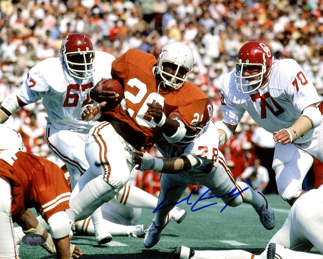 EARL CAMPBELL AUTOGRAPHED SIGNED 8X10 PHOTO TEXAS LONGHORNS MCS HOLO 178351 (1 of 2)