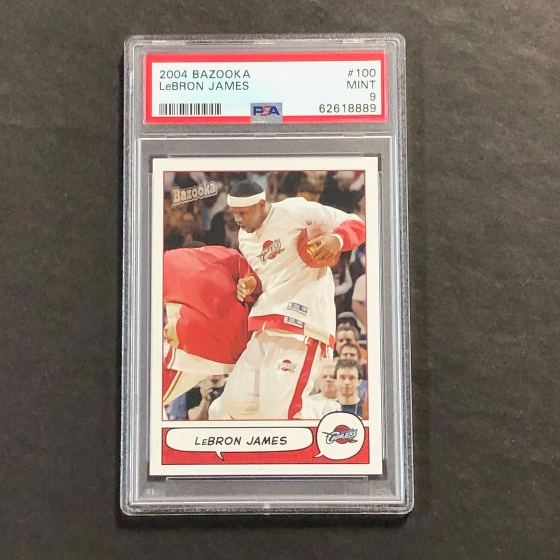 2004 Bazooka #100 Lebron James PSA 9 MINT Cavaliers (1 of 2)