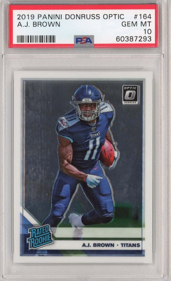 Graded 2019 Panini Donruss Optic AJ A.J. Brown #164 Rookie Football Card PSA 10 (1 of 2)