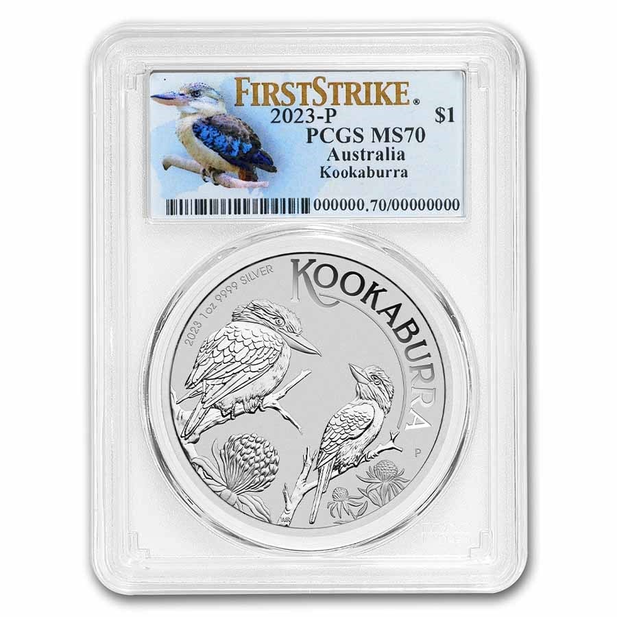 2023 Australia 1 oz Silver Kookaburra MS-70 PCGS (FS, Kook Label) (1 of 3)