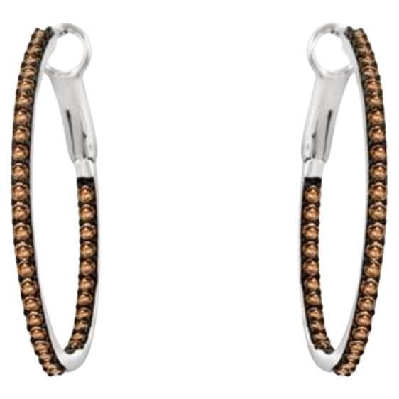 Grand Sample Sale Earrings featuring Chocolate Diamonds Set in 14K Vanilla Gold: Grand Sample Sale Earrings featuring Chocolate Diamonds Set in 14K Vanilla Gold Metal: Gold Period: 21st Century Date of Manufacture: 2022 Condition: New